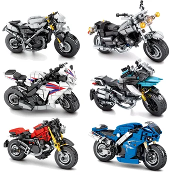 Kawasaki Мини Известен Творчески MOC Мотоциклет S1000RR Нинджа 400 Мазнини Момче Строителни Блокове Тухли Класически Модел Играчки За Деца, Подарък