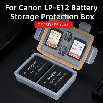 KingMa Батерия Пластмаса Кутия За Съхранение на Батерията Държач Калъф За Canon LP-E12 Батерия EOS M M2 M10 M50 M100 M200 100D X7