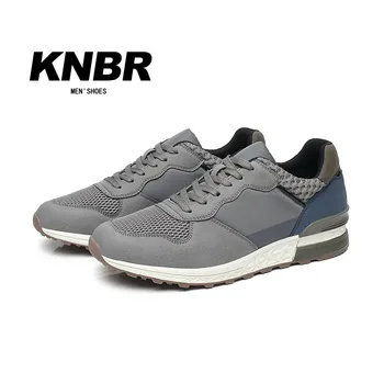 KNBR/Мъжки Маратонки, Пролетно-есенни Улични Дишащи Туристически Устойчиви Удобни Сиви Спортни Ежедневни Обувки За Мъже