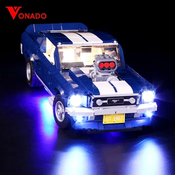 Led Лампа За 10265 A B Ford Mustang Направи Си Сам Осветление Творчески Състезателен Автомобил Градивните Елементи На Играчки, Подаръци И Само Светлината