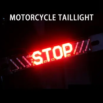 LED Мотоциклет Фенерче Светкавицата на СТОП Мото Индикатор Лампа на Спирачната мигач Управление Задна Светлина Предупреждение за Дневна Светлина