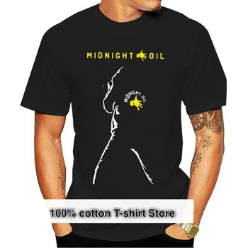 Midnight Oil Tour Мъжка тениска Черен Размер Летен Стил 
