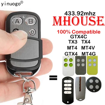 Myhouse Mhouse Дистанционно Управление За Mhouse TX3 GTX4 G TX4 MOOVO MT4 MT4V MT4G Отварачка за Гаражни врати 433,92 Mhz ключодържател за врата