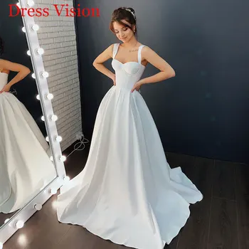 New Style Satin Wedding Dresses Sweetheart Сватбена рокля Robe De Mariage женствена рокля Vestido De Noiva E Gala Bride Gown