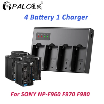NP F960 NP F970 NP-F960 NP-F970 F950 NP-F970 Батерия за камера + Led USB Зарядно устройство за Sony PLM-100 CCD-TRV35 MVC-FD91 MC1500C L10