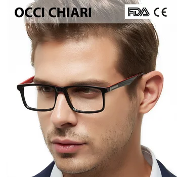 OCCI CHIARI Мъжки Рамки За Очила Очила oculos grau de gafas Ацетатные Прозрачни Лещи за Оптични Очила за Късогледство Рецепта W-CAPUA