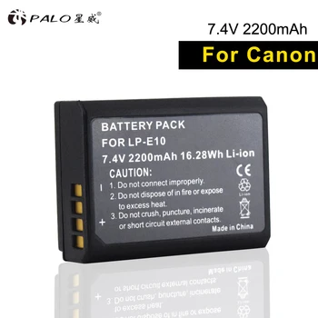 PALO 1 бр. 2200 ма батерия LP-E10 LP E10 LPE10 Цифрова Камера Батерия За Canon 1100D 1200D 1300D Rebel T3 T5 T6 KISS X50 X70 X80 Батерия