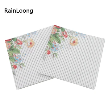 [RainLoong] Хартиена салфетка с цветен модел на Рози, Аксесоари за събития и партита, Кърпа за декупажа кърпички, 1 опаковка (20 бр/опаковане.)