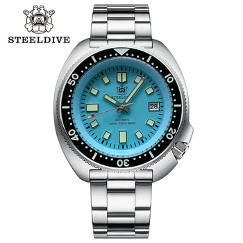 SD1970B STEELDIVE Abalone Класически Ръчен Часовник За Гмуркане Швейцарски Супер Нажежен NH35 Механизъм на 200 М Водоустойчива Механични Часовници За Мъже