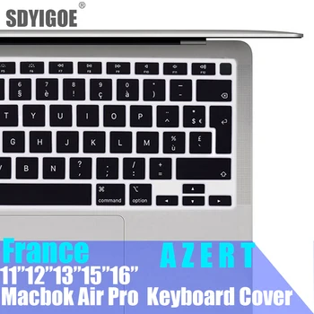 SDYIGOE Франция Калъф за лаптоп клавиатура е подходяща за Macbook pro13 Air13 силиконова клавиатура филм AZERT A2337 A2338 A1706 A2141 A1708