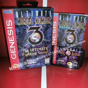 Sega MD game - MK 3 - най-добрата бойна игра-играта е с кутия и ръководството за 16-битово игра касета Sega MD Megadrive Genesis system
