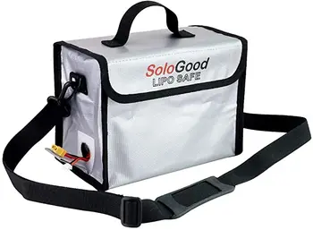 SoloGood Преносим Пожаробезопасный Взривозащитен Lipo Батерия, Защитна Чанта Airforth Silver за Радиоуправляемого Кола, Самолет, Вертолетных Батерии
