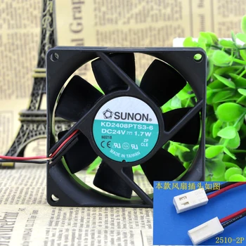 SUNON KD2408PTS3-6 8025 80 мм 80*80*25 Мм Аксиален Вентилатор за охлаждане на Радиатора постоянен ток 24 1,7 W