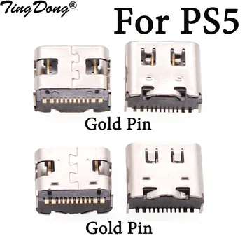 TingDong за Sony PS5 Controller Type C Конектор за зареждане на Пристанище подмяна на съединител за зарядното устройство PS5