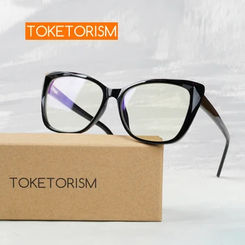 Toketorism Стилен Дизайн на Нови Очила Синя Светлина Блокер Качествени Оптични Очила в Рамки за Жени