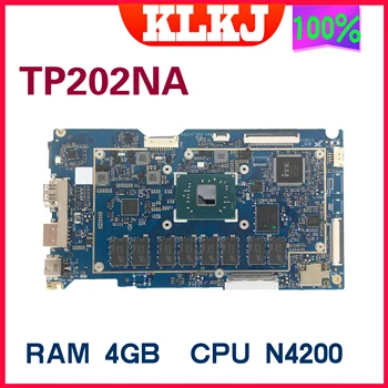 TP202NA дънна Платка за лаптоп ASUS VivoBook Flip12 TP202N TP202-EH001 С N3350 N4200 4 GB оперативна памет, дънна Платка на лаптоп 100% Тест ОК