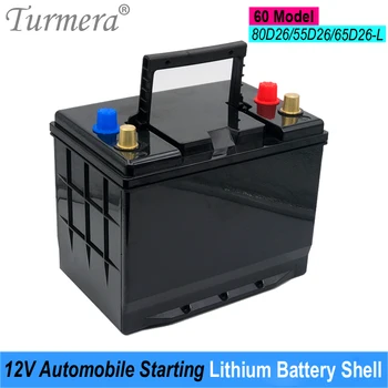 Turmera 12V акумулаторен Автомобилен кутия Кола Ракети-литиеви батерии, под формата на миди, Използвани в 60 серии 80D26 55D26 65D26 Заместват 12 В Оловно-киселинната