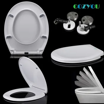 UF Керамични текстура на Седалката за тоалетна, O-образна форма Мочевино-формальдегидный материал Бавно се затваря с Едно щракване на мишката за премахване на COZYOU GBF17262SO