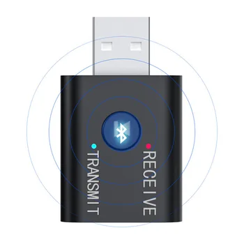 USB 5,0 Bluetooth-съвместими Аудиоприемник Предавател за Автомобилния Компютър на Телевизора Лаптоп Високоговорители Слушалки Музикален Аудио Безжичен Адаптер