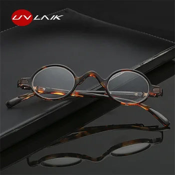 UVLAIK Ретро Малки Очила За Четене Мъжки Дамски Модни Малки Кръгли Очила За Четене В Рамките Висококачествени Очила По Рецепта