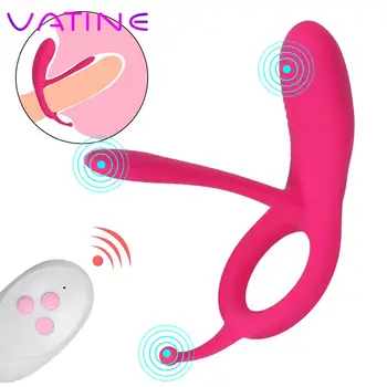 VATINE 10 Градската Дистанционно Пръстен За Член на Стимулатор на Клитора Секс Играчки За Двойки Пръстени За Пенис Вибратор за Мъже Масажор на Простатата