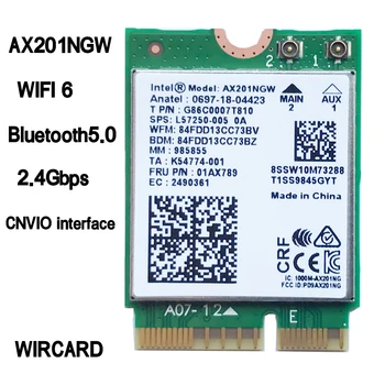 Wi-Fi 6 Intel AX201 БТ 5,0 двойна лента 2,4 G/5G Wi NGFF CNVi Wifi Карта AX201NGW 802.11 ac/ax 2,4 gbps