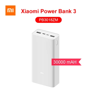 Xiaomi Mi Power Bank 3 PB3018ZM 30000 mah 18 W два пъти Бързо Зарядно устройство Type-C 30000 mah-Power Bank За смарт iPhone 11 Pro Samsung