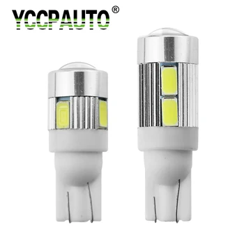 YCCPAUTO T10 LED 194 W5W Автомобилен Регистрационен номер Светлини Указател на Завоя Бяла Лампа SMD 5630 Паркинг Проектор Обектив Странична Лампа 1 Бр