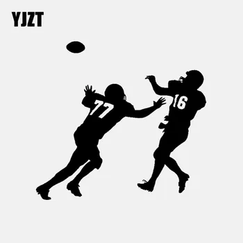 YJZT 16 см * 15 см Забавен Стикер Vinyl Автомобили Стикер Играчите в Американския футбол Игра Black/Silver C3-1670