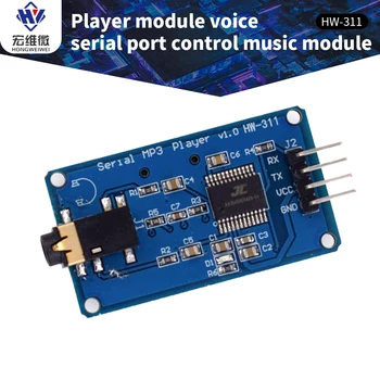 YX5300 UART TTL Сериен Контрол на MP3 Музикален Плеър, Модул за Поддръжка на WAV Micro/AVR/ARM/PIC DC 3,2-5,2 В W/SD/TF Слот за Карта с Памет за Ardu