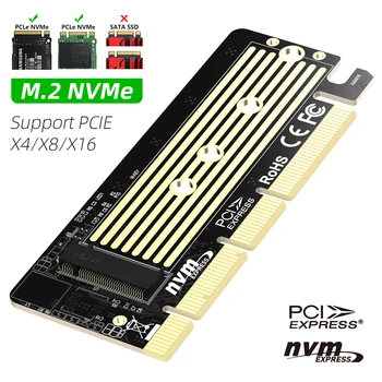 Адаптер, PCIE за M2 M. 2 PCI-E NVMe SSD за PCI Express 3,0x4/X8/Карта на X16 адаптер 32 gbps SSD, PCI Express Конвертор Допълнителна Карта