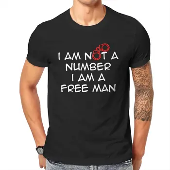 Аз не съм номер, аз съм свободен човек, Мъжки тениски, Тениска I m Prison Забавни, Тениски с къс Ръкав и кръгла Яка, чист Памук