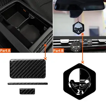 Анти-надраскване на Кутията на Централното Управление От Въглеродни Влакна Автомобилна Навигационна Рамка Стикер за Nissan 350Z Аксесоари За Интериора Украса