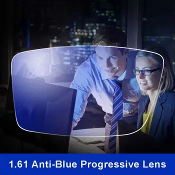 Анти-Син Лъч Лещи 1,61 Свободна Форма Прогресивно Рецепта Оптични Лещи за Очила Извън УЛТРАВИОЛЕТОВИТЕ Лещи За Защита на Очите