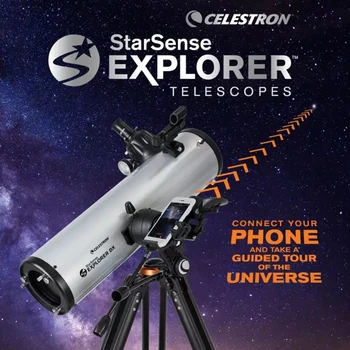 Астрономически телескоп Celestron Professional StarSense Explorer DX130AZ 130 мм F / 5 AZ с поддръжка на приложения за смартфони Newtonian Reflector