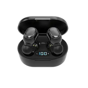 Безжична слушалка E7s, Bluetooth-съвместими слушалки с шумопотискане 5,0, led екран, зарядно устройство ще захранване на голяма капацитет слушалки 300 ма