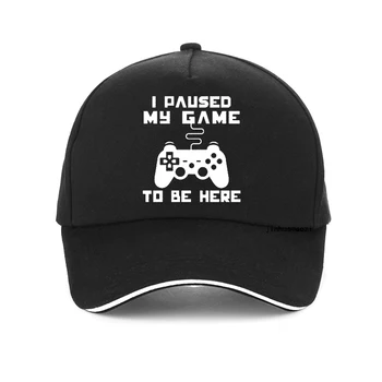 Бейзболна шапка за геймъри, мъже, аз се спира играта, за да бъде тук, Потници, голямо детска компютърна шапка, висококачествени шапки, кост