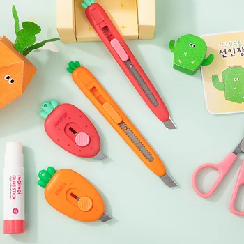 Бестселър на училищното сезон Преносим мини морков художествен нож Експрес-разопаковане на Пакета Офис нож за рязане на хартия
