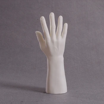 Бяла пластмасова Мъжка Ръка Манекени За показване на Ръкавици, Ръцете на Манекена