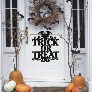 Вещица в окачен знак на Хелоуин, подвесное украса за Хелоуин за домашни Врати, трик или лечение, Лъки Парти за Хелоуин