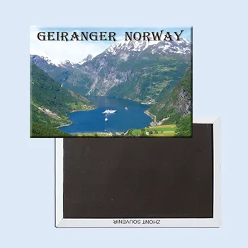 Гейрангер-Фиорд-Норвегия Магнити За Хладилник 21510 природен брой Туристически Подарък