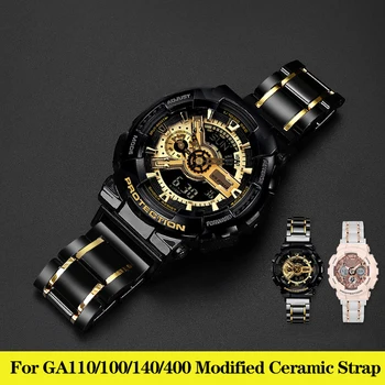 Да се адаптират към Casio SHOCK Black Gold Warrior GA110 GA100 GA140 GA400 DW5600 GA2100 Промяна керамичен каишка за часовник от неръждаема Стомана