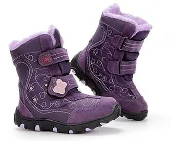 Детски зимни Зимни обувки за малки Момичета, Обувки за малки Момчета, Модни кадифе Топли Непромокаеми нескользящие Обувки TPR Цвят