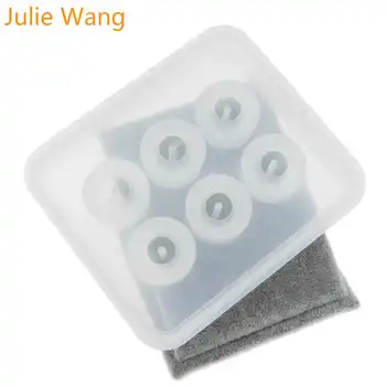 Джули Wang 1 Комплект 12/16 мм Прозрачни Силиконови Сферични Форми DIY Епоксидни Топката Мъниста Леярски Форма на Кръгли Мъниста Инструмент За Бижута