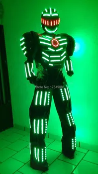 доставка на осветителни костюми за събития и партита led робот Led Облекло led костюми за роботи Светлинна костюм