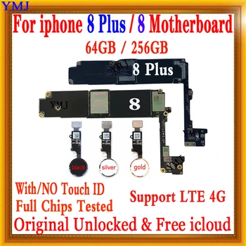 Дънна платка за iPhone 8 Plus 5,5 инча/8 4,7 инча с/БЕЗ Touch ID За iPhone 8 8Plus Логическа такса без ъпгрейд на акаунта ID на дънната Платка
