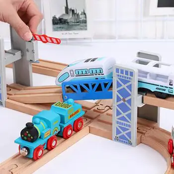 Дървена Двуетажна Мост, Надлез Играчка САМ Железопътните линии на Железопътната Сцена Аксесоар