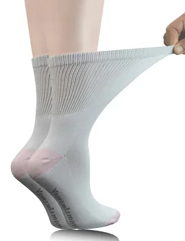 Женски 5 двойки с нищо не обвързващ памучни диабет чорапи Crew/Dress с бесшовным пръсти и мека подметка