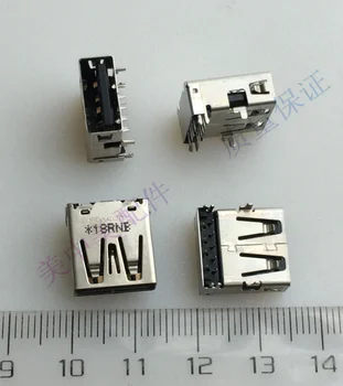 За FOXCONN оригинален USBfemale разъемная корона с квадратна дупка USB-USB конектор тип A 90-градусов конектор под езикът