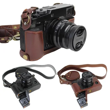 За Fujifilm X-Pro2 Xpro II X-PRO3 калъф за фотоапарат, презрамка и мини чанта за носене, чанта за Носене от естествена кожа, Чанта за фотоапарат, калъф